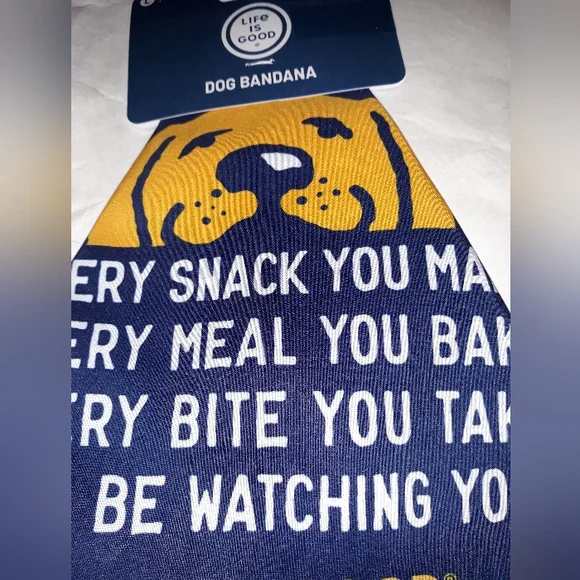 Pet Bandana Large for DOG  NEW "I'll be watching you"humerous pet accessories - Picture 4 of 5